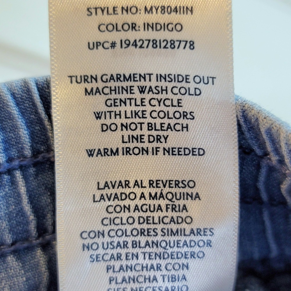 Seven7 Utility Jogger Pants Blue Denim Pull-On Womens Sz XL Cargo - Picture 13 of 13